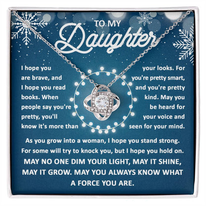 Daughter-May You Know Love Knot Necklace