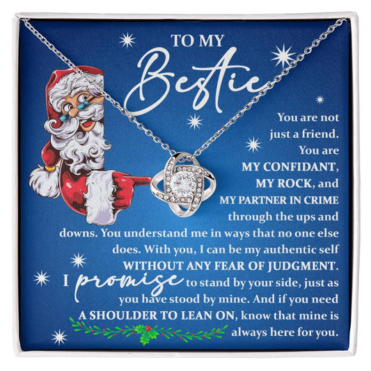 To My Bestie Necklace - Love Knot Necklace for Christmas