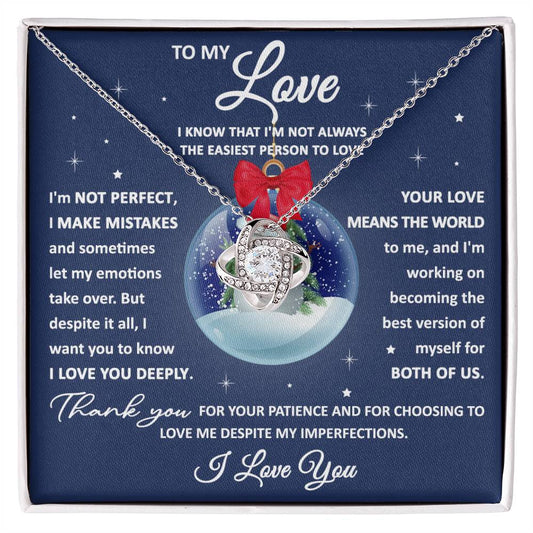 To My Love Necklace - Love Knot Necklace