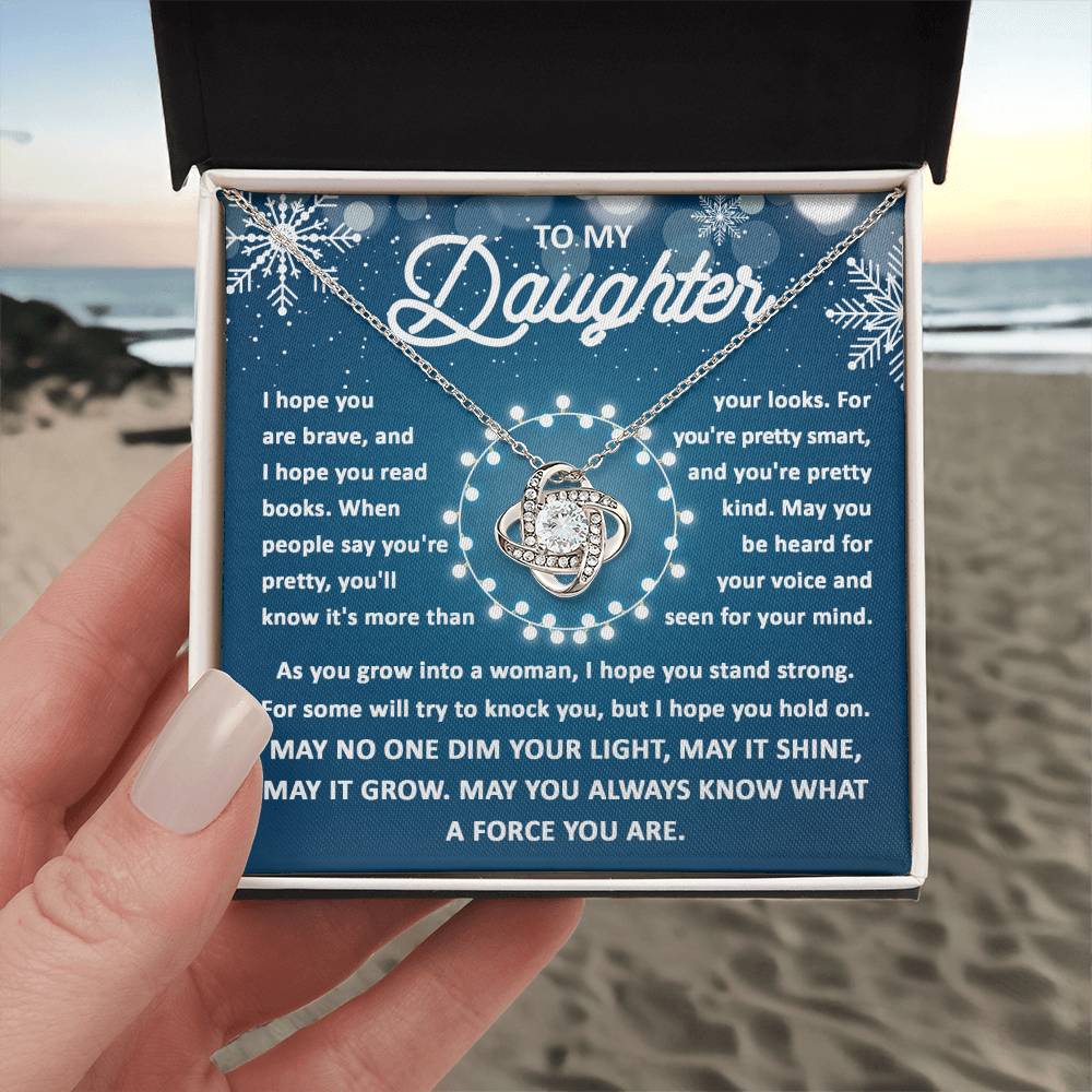 Daughter-May You Know Love Knot Necklace