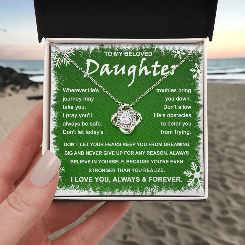 Daughter-Dreaming Big Love Knot Necklace