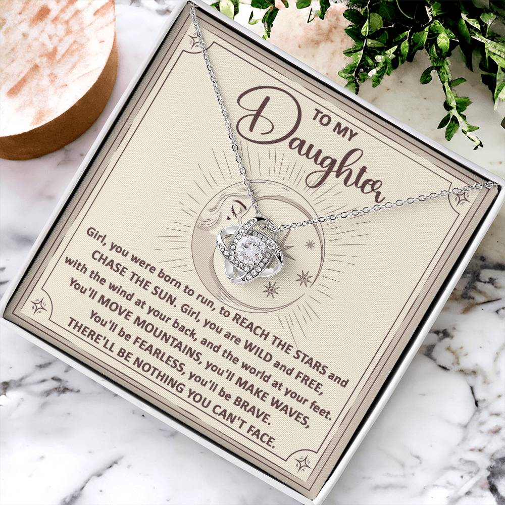 Daughter-Chase The Sun Love Knot Necklace