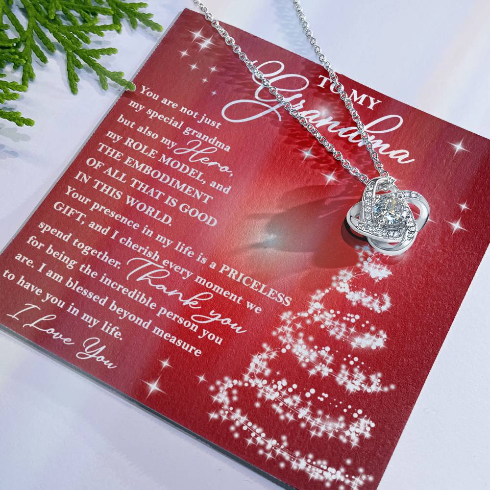 Grandma-Priceless Gift Love Knot Necklace