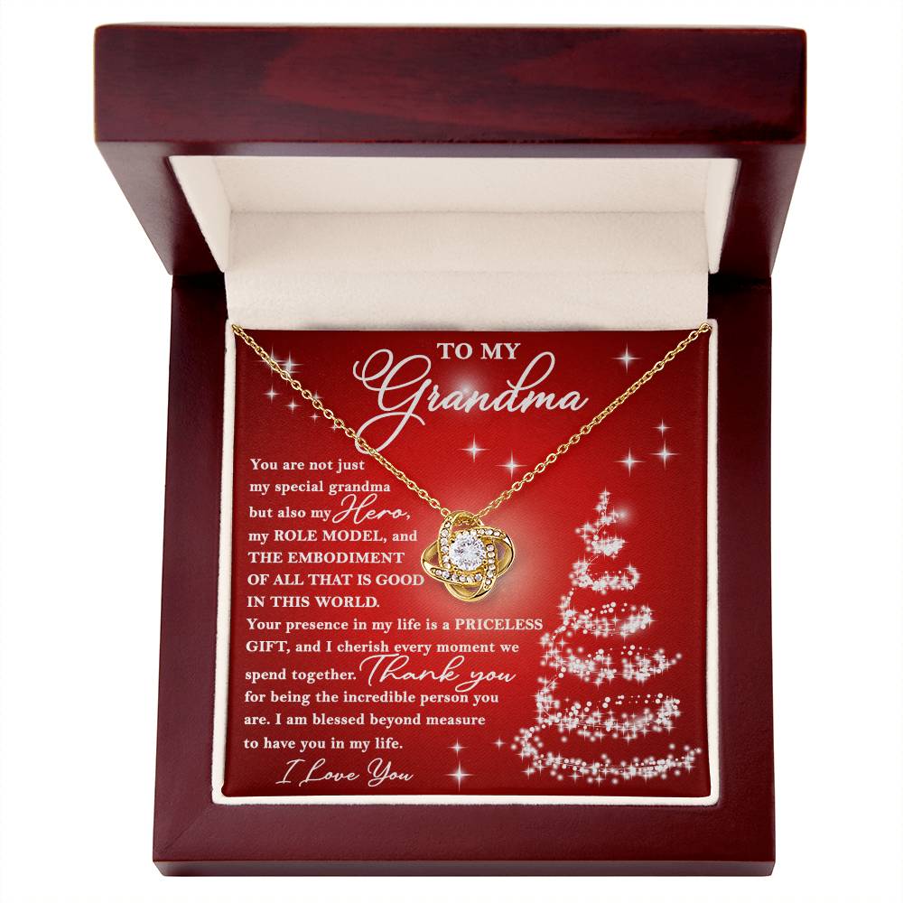 Grandma-Priceless Gift Love Knot Necklace