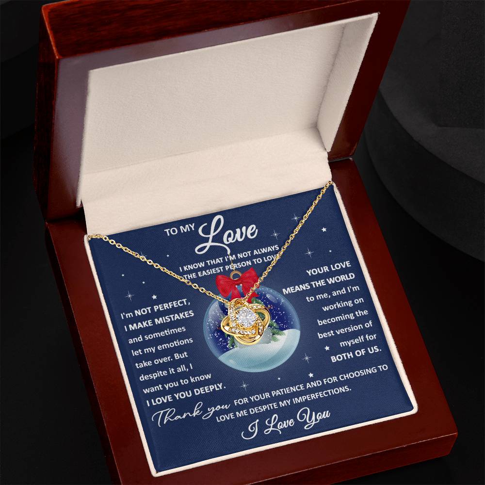 To My Love Necklace - Love Knot Necklace For Your Lovers