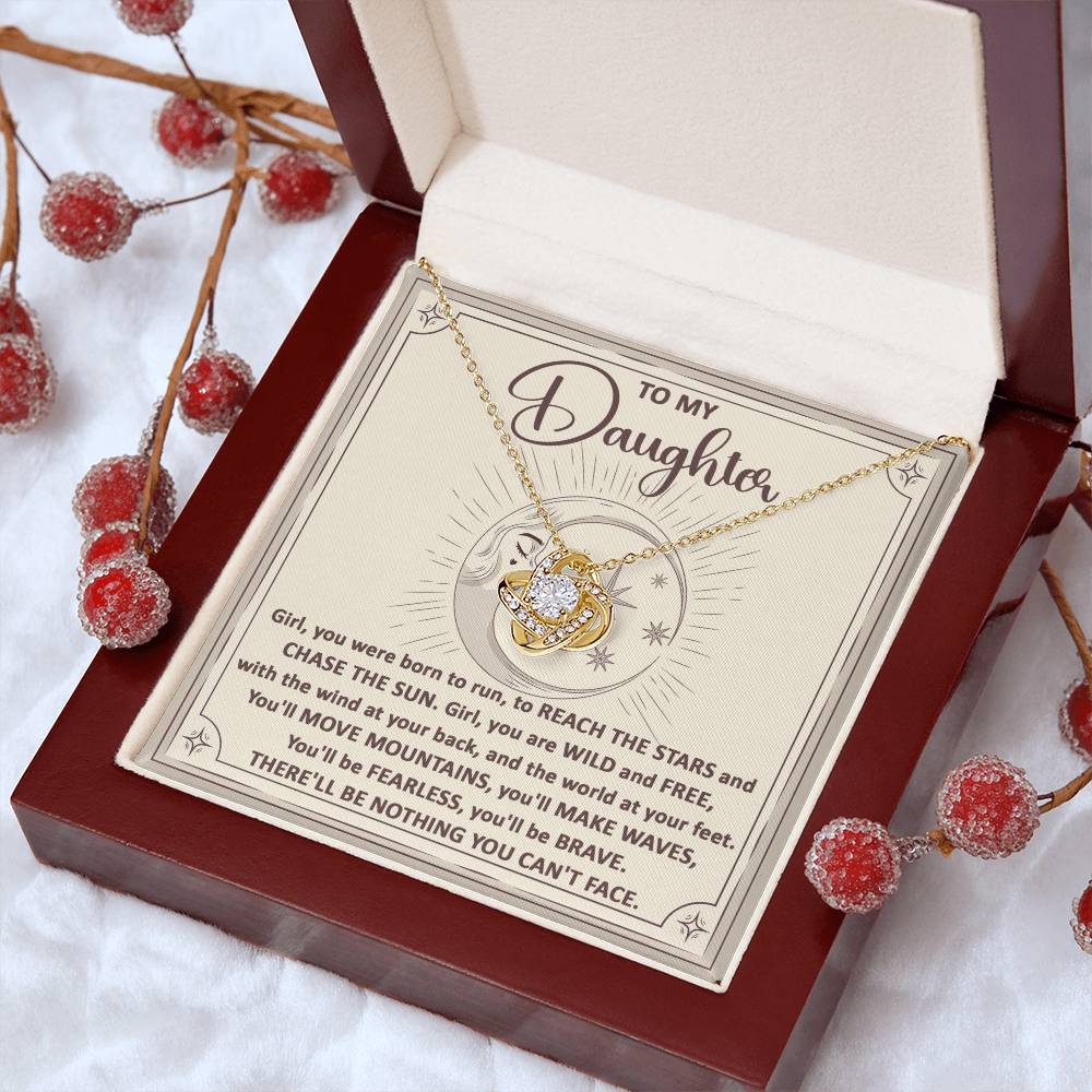 Daughter-Chase The Sun Love Knot Necklace