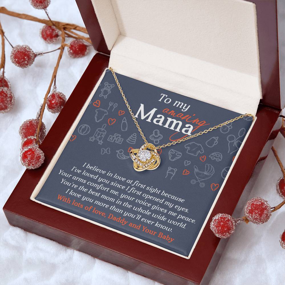 Mom To Be-At First Sight Love Knot Necklace