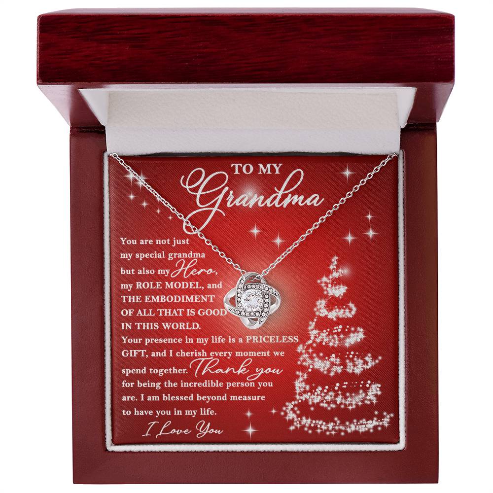 Grandma-Priceless Gift Love Knot Necklace