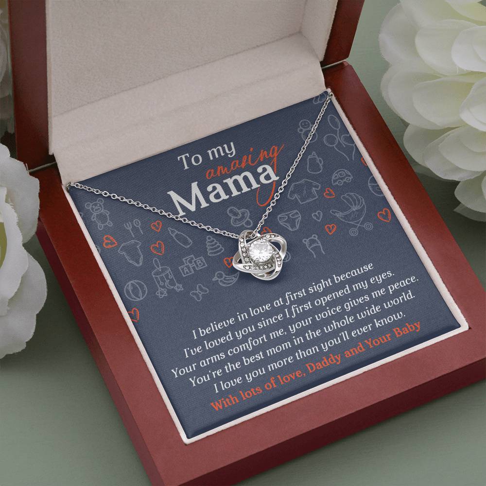 Mom To Be-At First Sight Love Knot Necklace