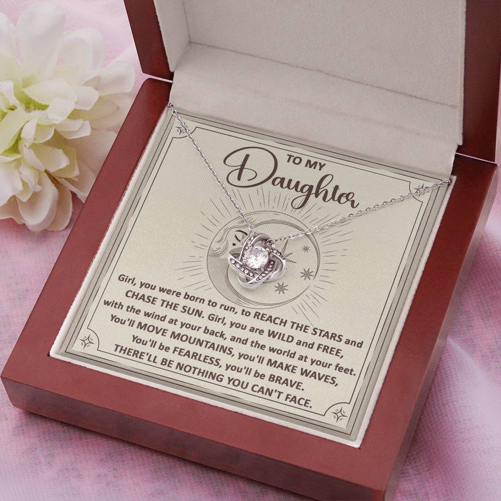 Daughter-Chase The Sun Love Knot Necklace