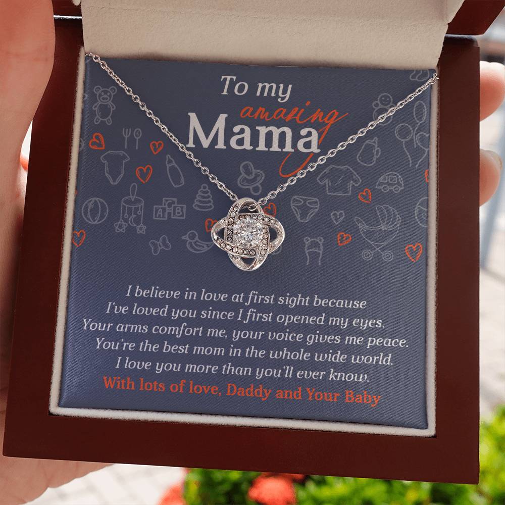 Mom To Be-At First Sight Love Knot Necklace