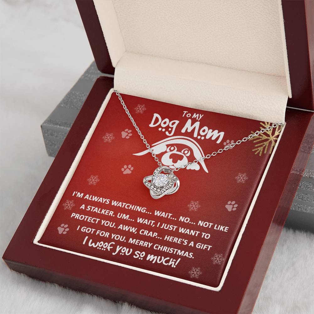 Dog Mom-I Woof You Love Knot Necklace