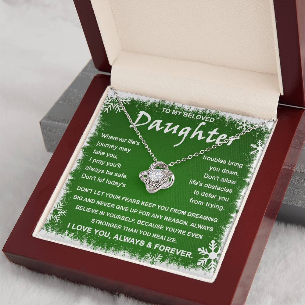 Daughter-Dreaming Big Love Knot Necklace