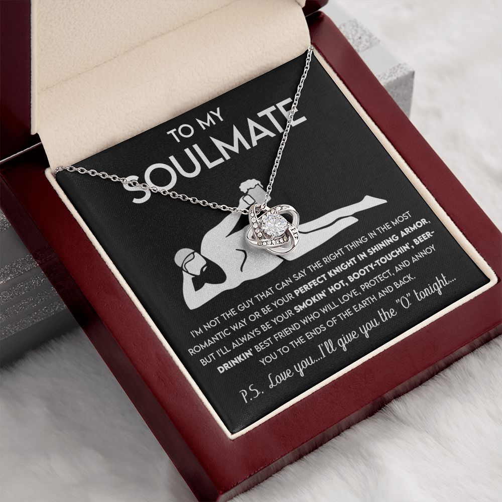 To My Soulmate - Not Perfect Knight Love Knot Necklace