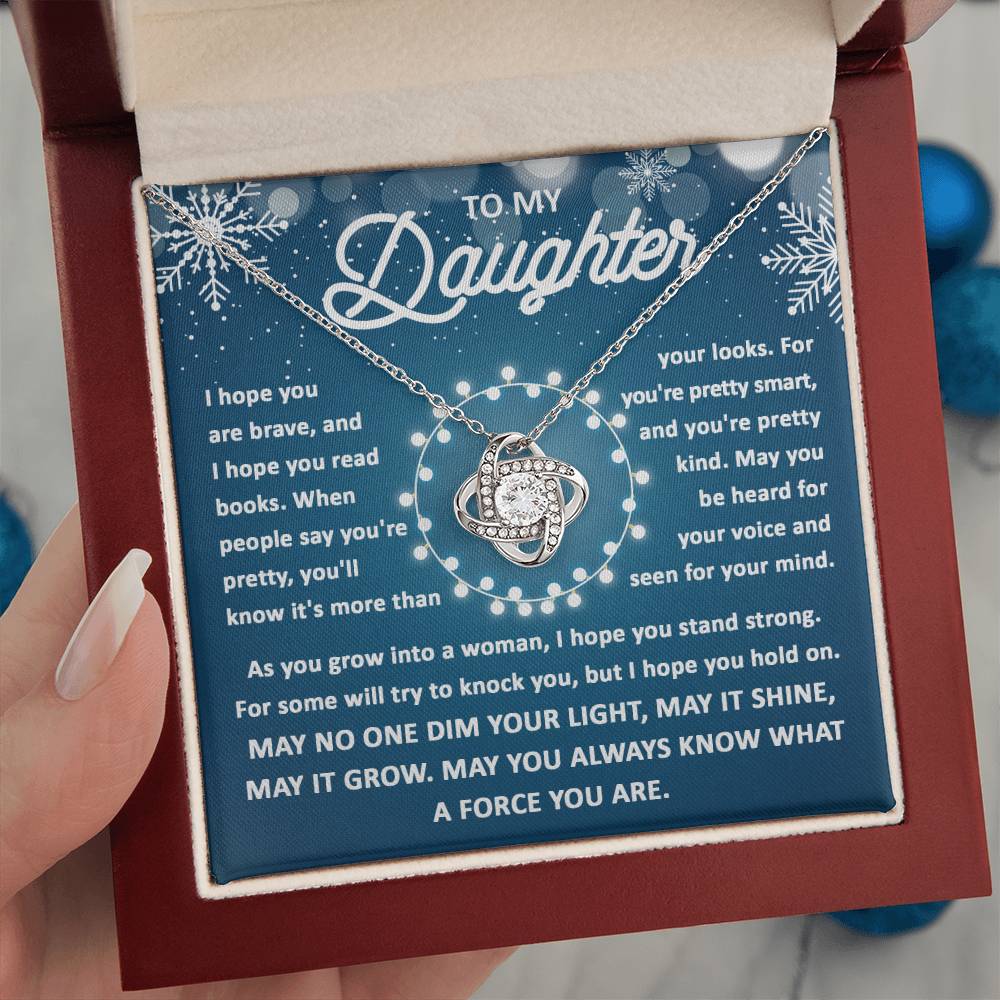 Daughter-May You Know Love Knot Necklace