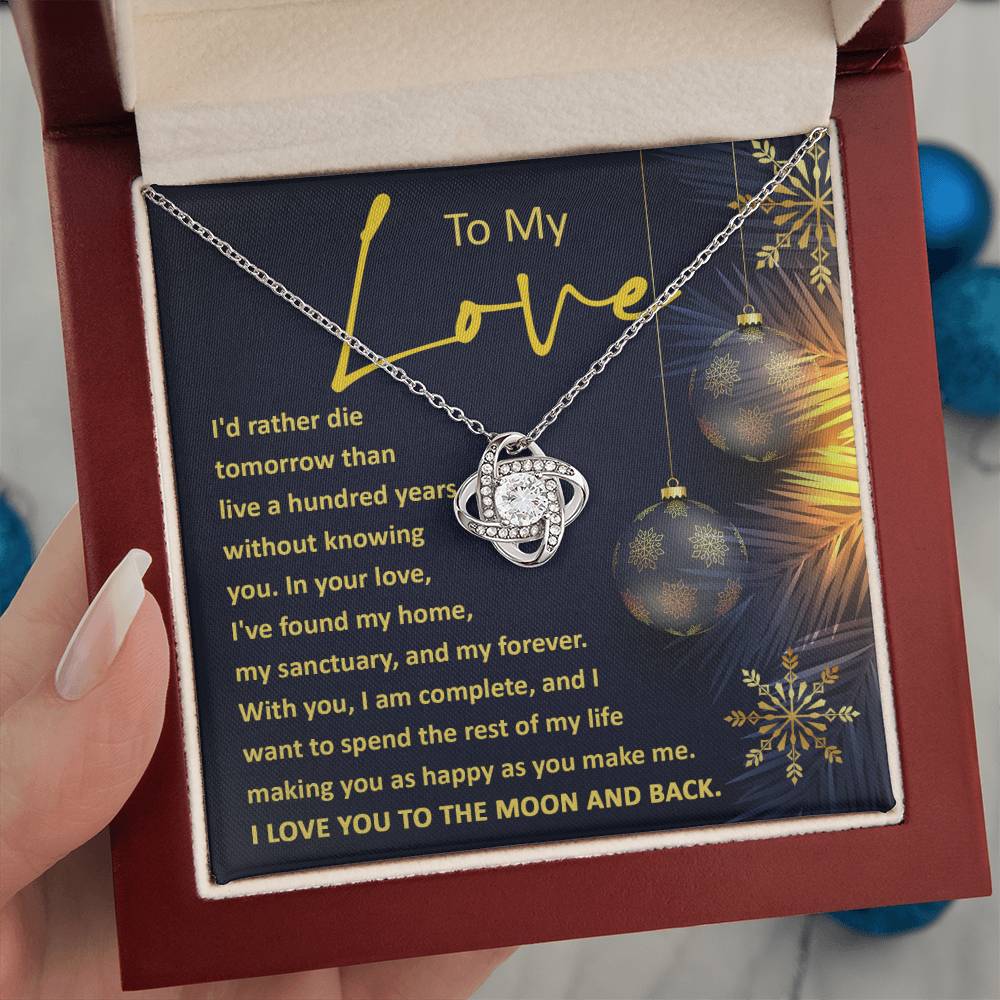 My Love-A Hundred Years Love Knot Necklace