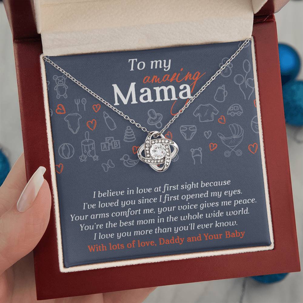 Mom To Be-At First Sight Love Knot Necklace