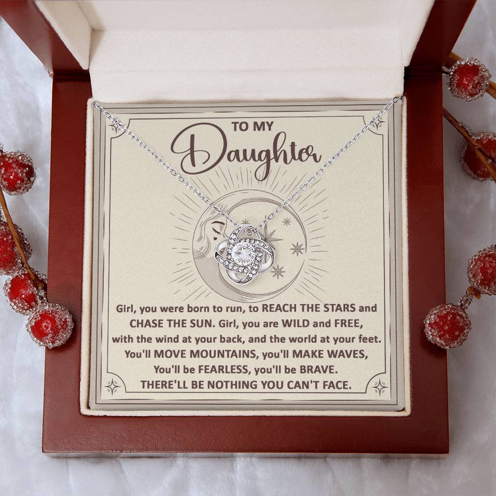 Daughter-Chase The Sun Love Knot Necklace