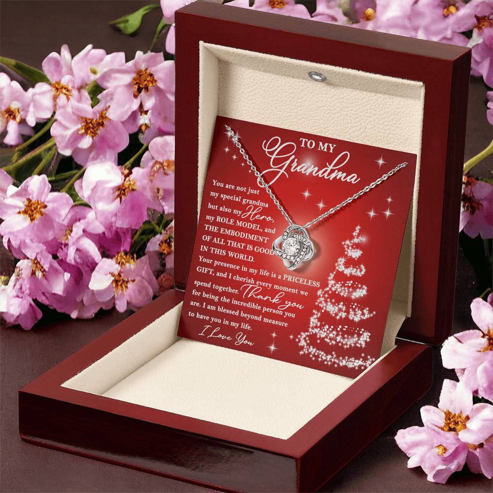 Grandma-Priceless Gift Love Knot Necklace