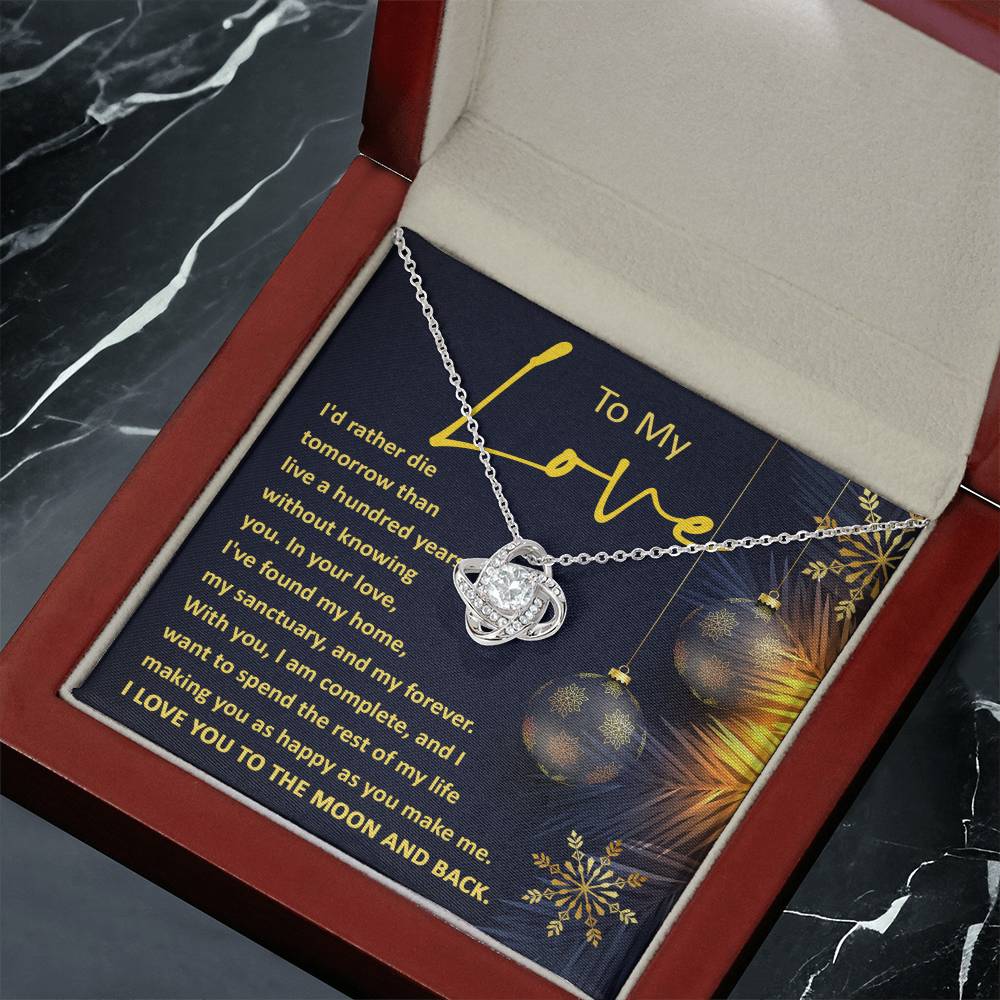 My Love-A Hundred Years Love Knot Necklace