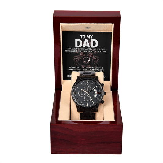 Dad-My Storyteller-Black Chronograph Watch