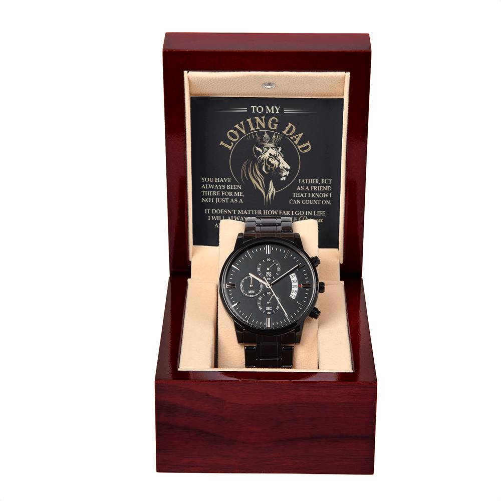 Dad-Be My King-Metal Chronograph Watch