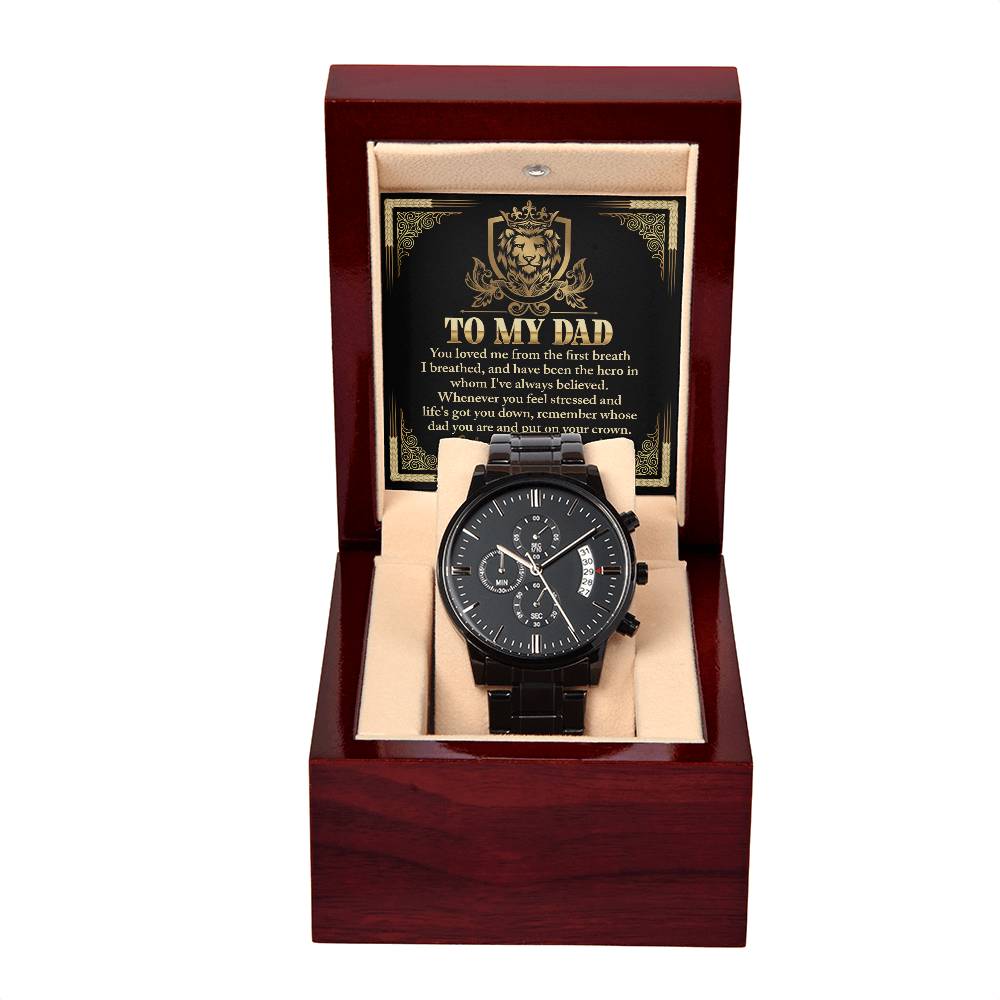 Dad-On Your Crown-Metal Chronograph Watch