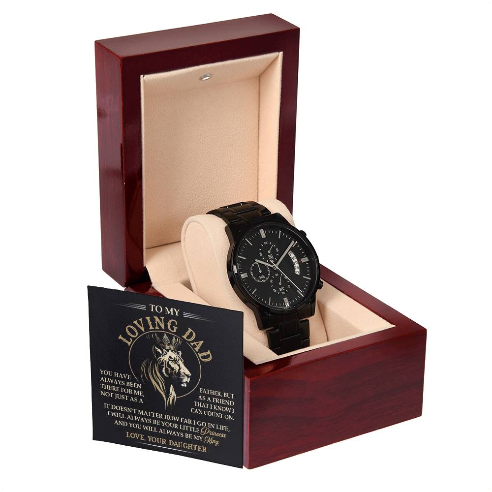 Dad-Be My King-Metal Chronograph Watch