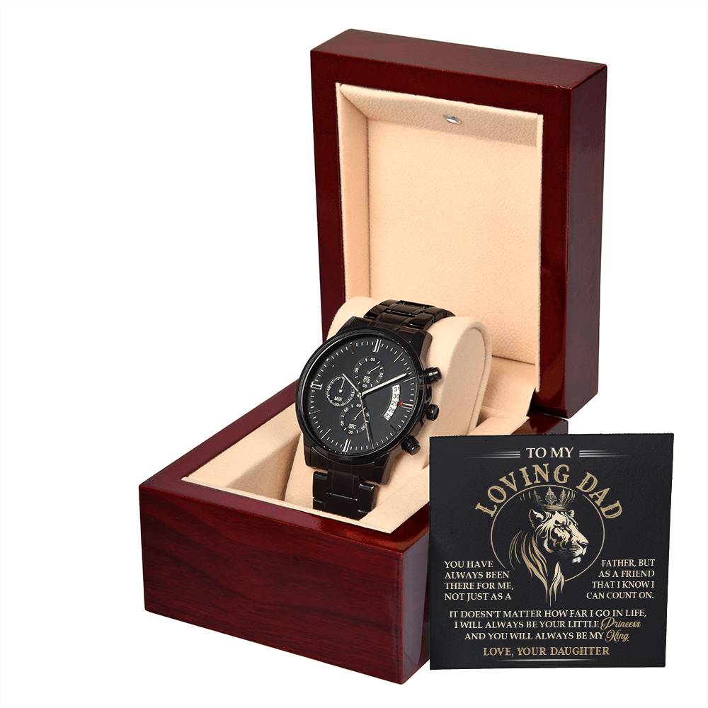 Dad-Be My King-Metal Chronograph Watch