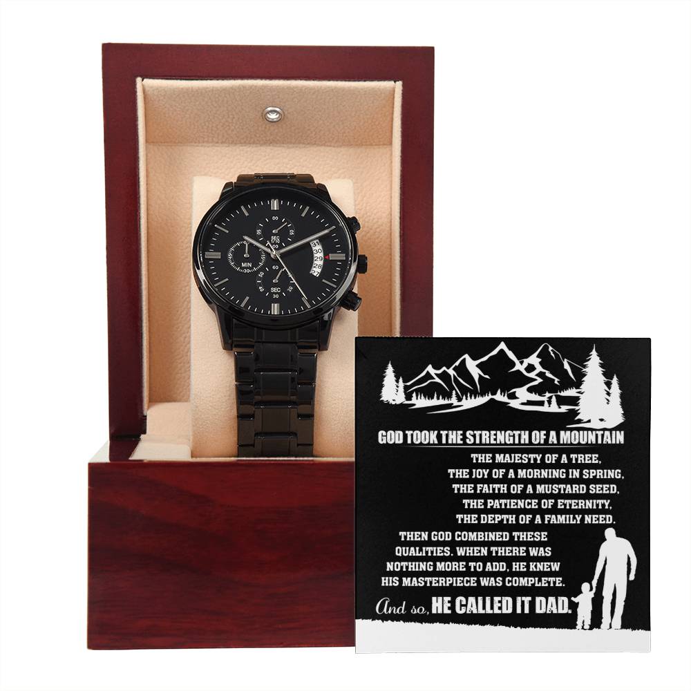 Dad-Called It Dad-Metal Chronograph Watch