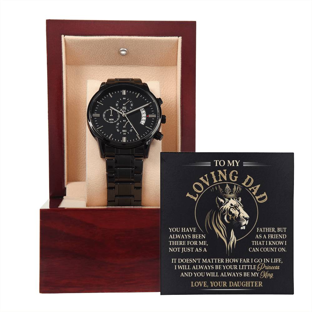 Dad-Be My King-Metal Chronograph Watch