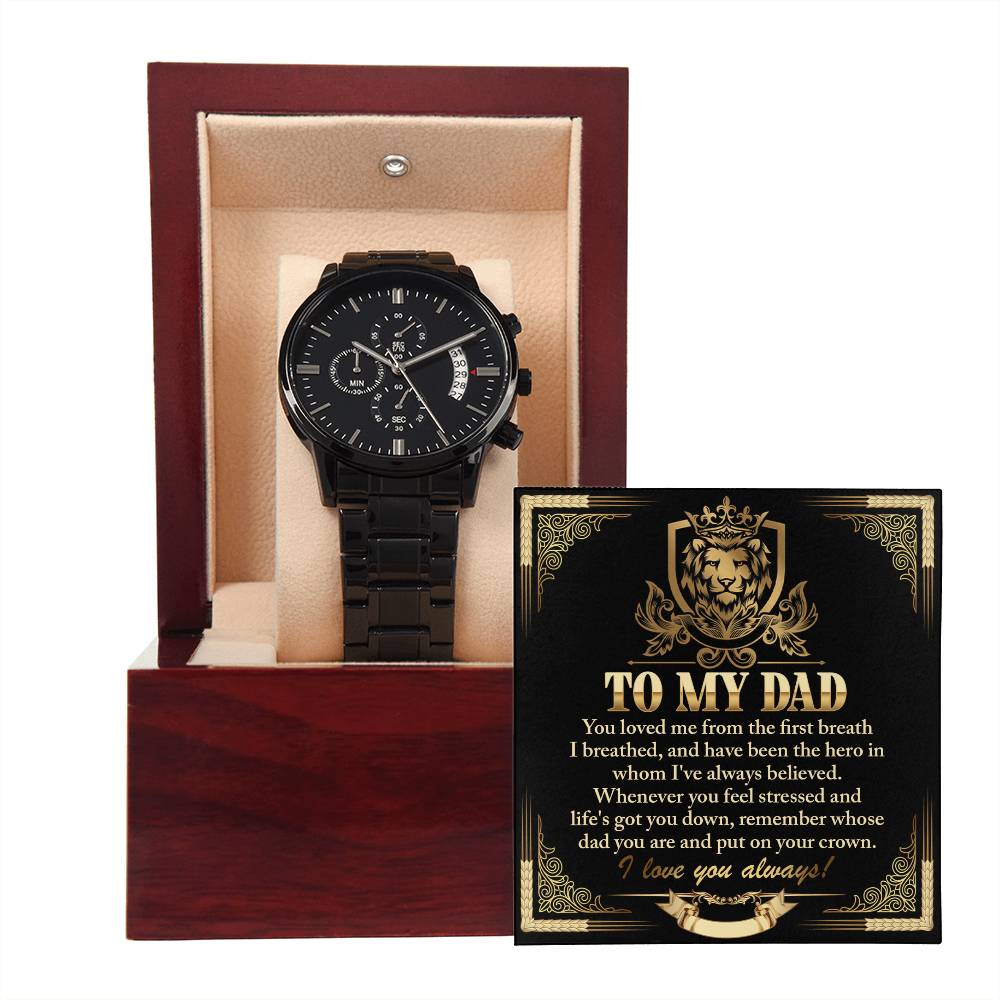 Dad-On Your Crown-Metal Chronograph Watch