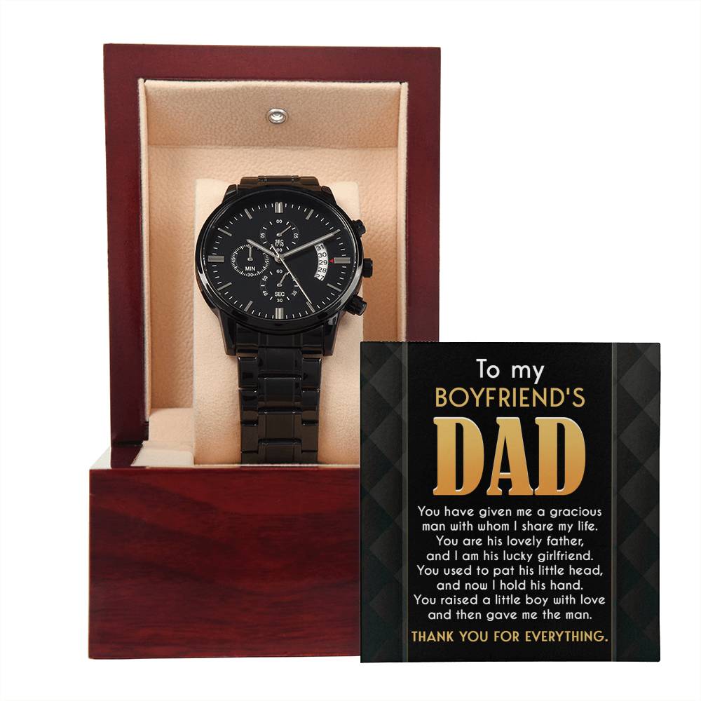 Boyfriend's Dad-The Man-Metal Chronograph Watch