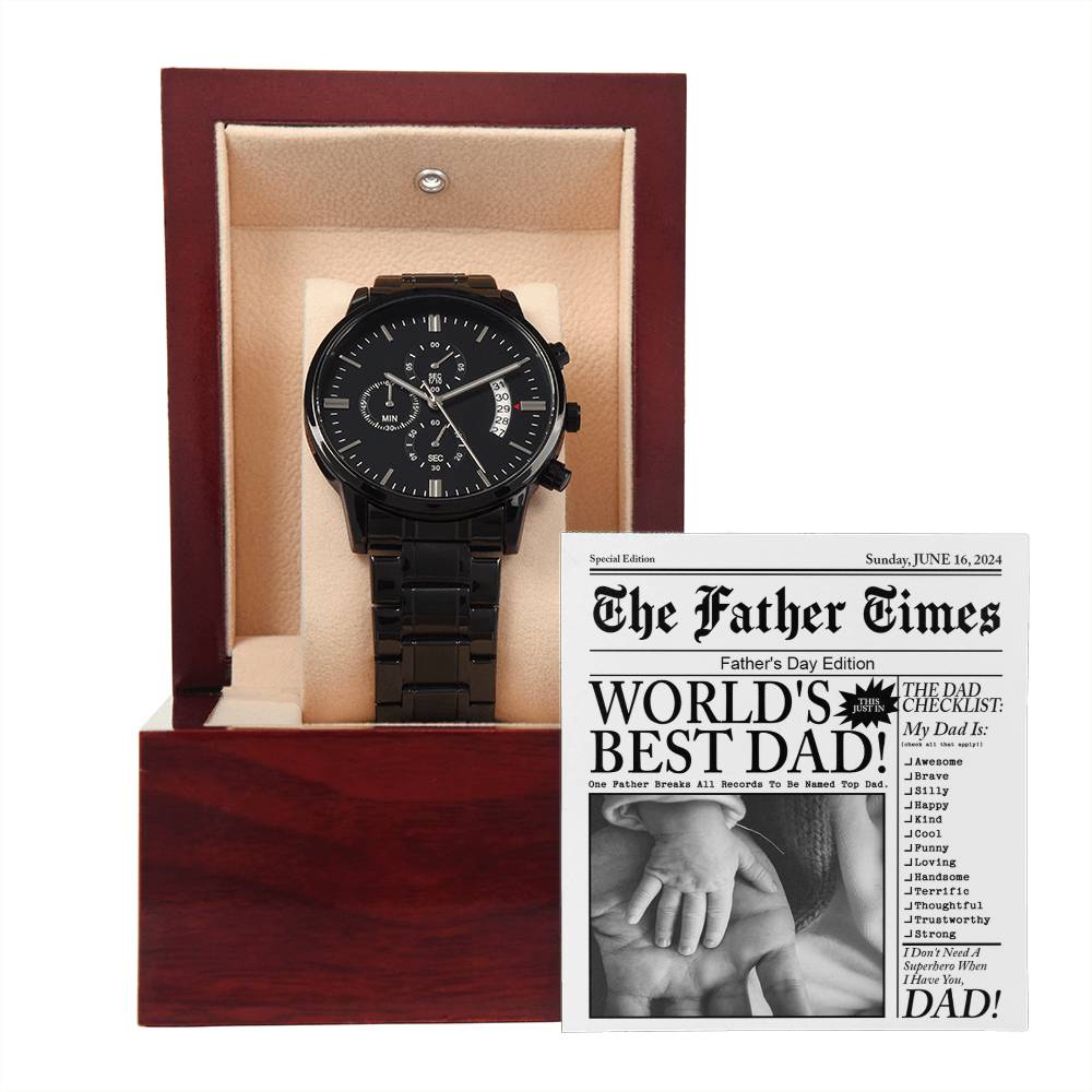 Dad-The Father Times-Metal Chronograph Watch