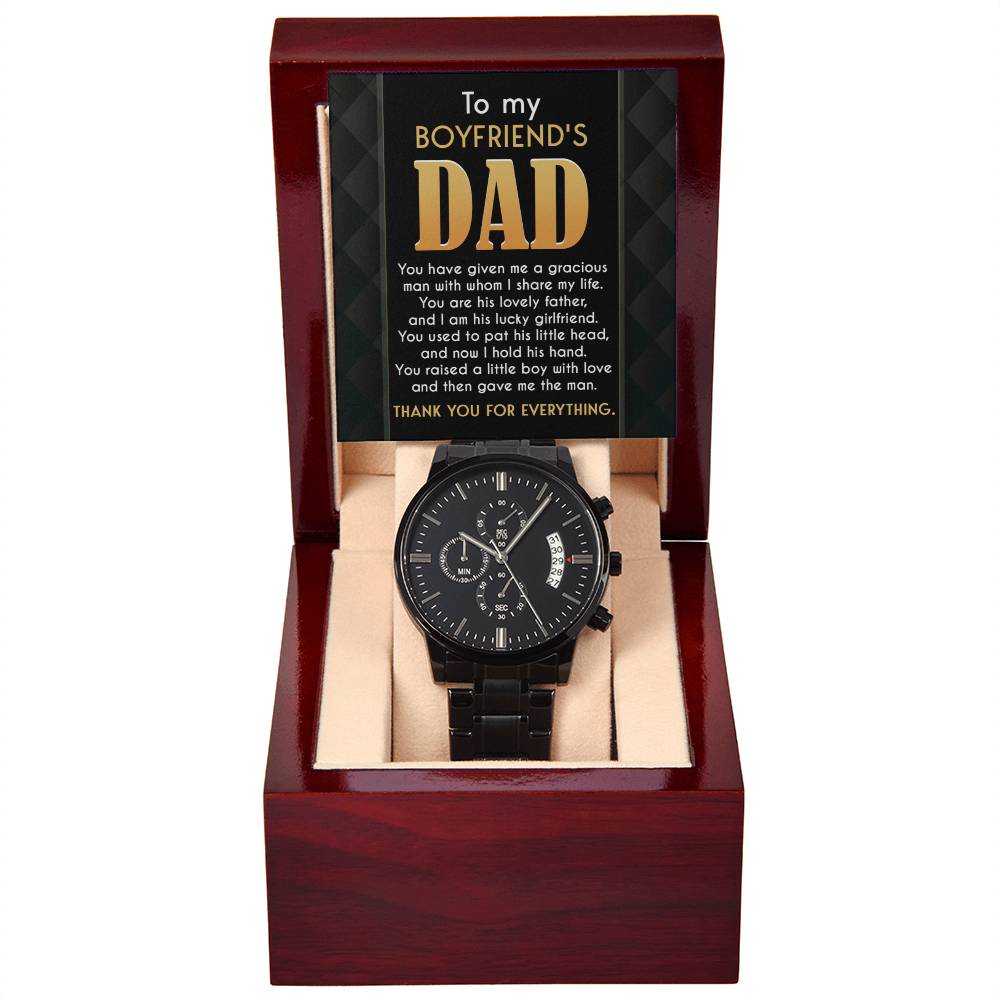 Boyfriend's Dad-The Man-Metal Chronograph Watch