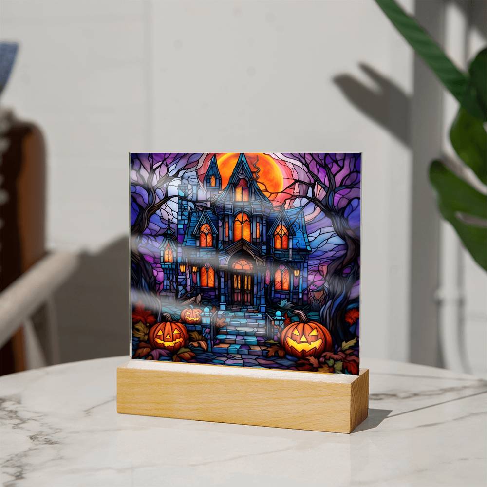 Halloween-House Stained Glass Acrylic