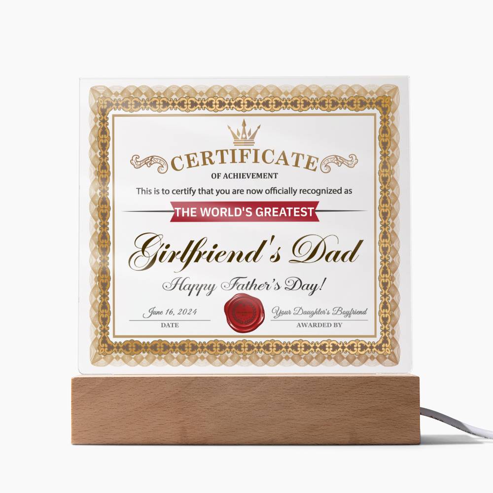 Girlfriend_s Dad-Certificate of Achievement-Acrylic