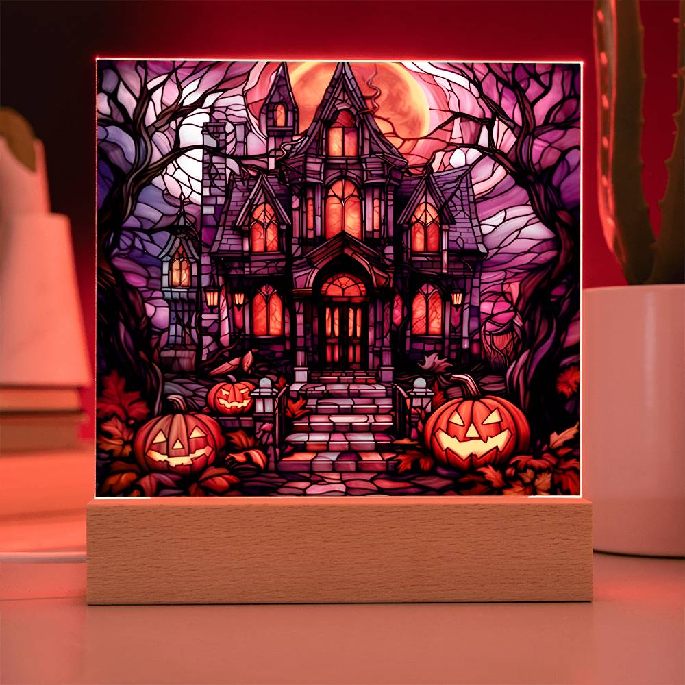 Halloween-House Stained Glass Acrylic