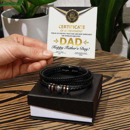 Dad-Certificate of Achievement-Bracelet