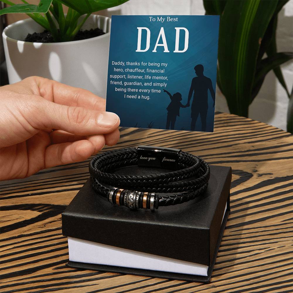 To My Best Dad - I Need A Hug Bracelet