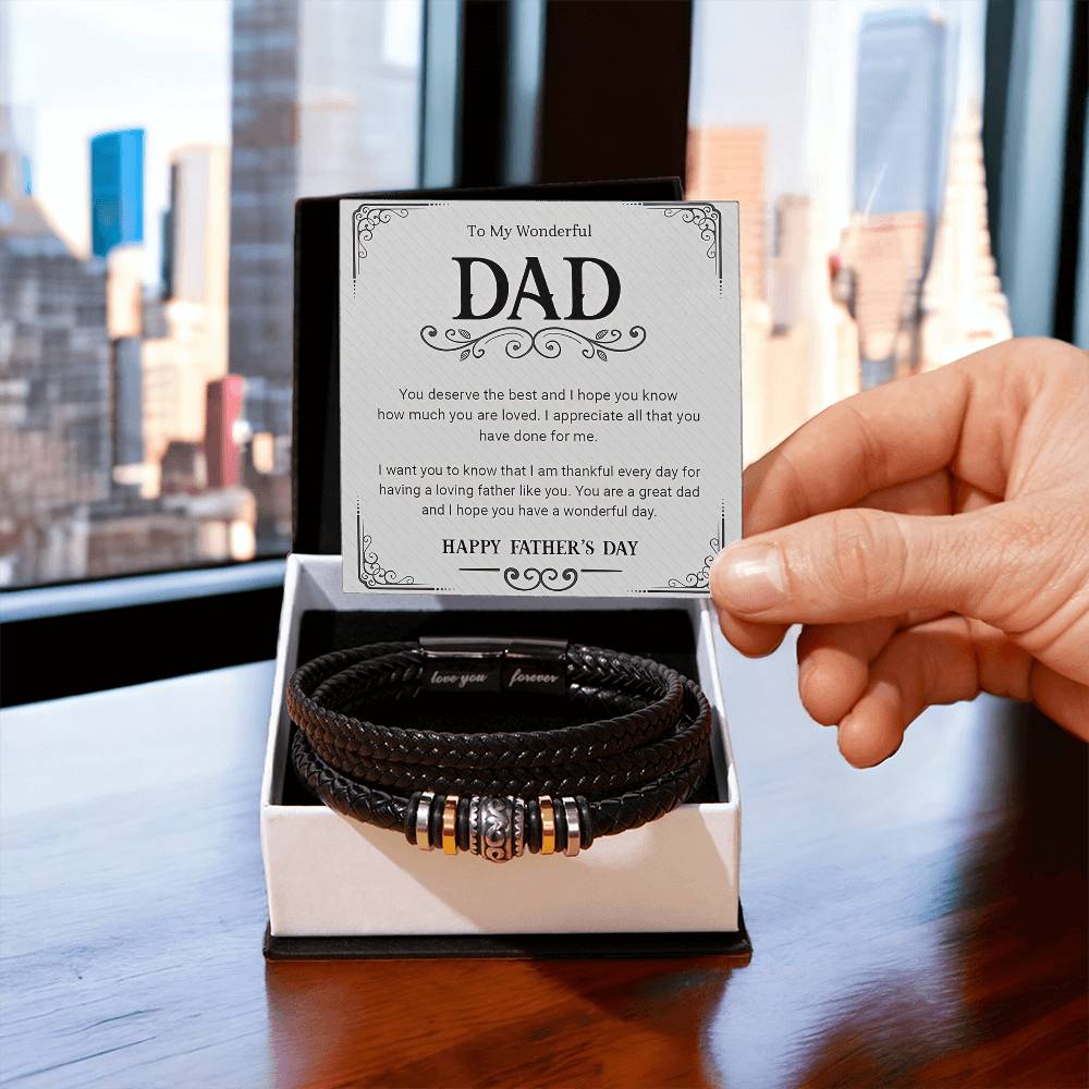 To My Wonderful Dad - Happy Father's Day Bracelet