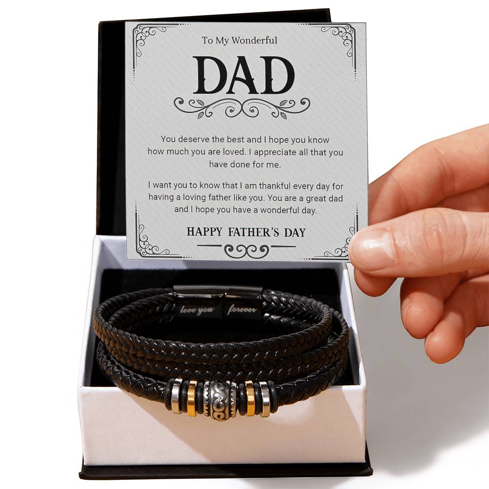 To My Wonderful Dad - Happy Father's Day Bracelet