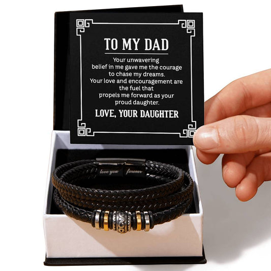 to my dad - your unwavering belief in me gave me the Bracelet