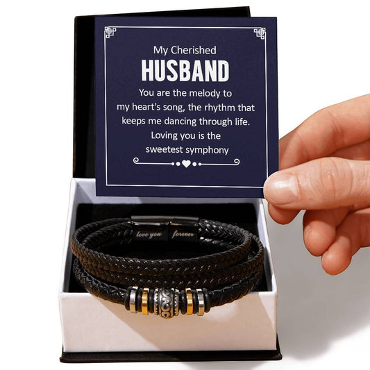 My cherished husband - You are the melody to my heart's song Bracelet