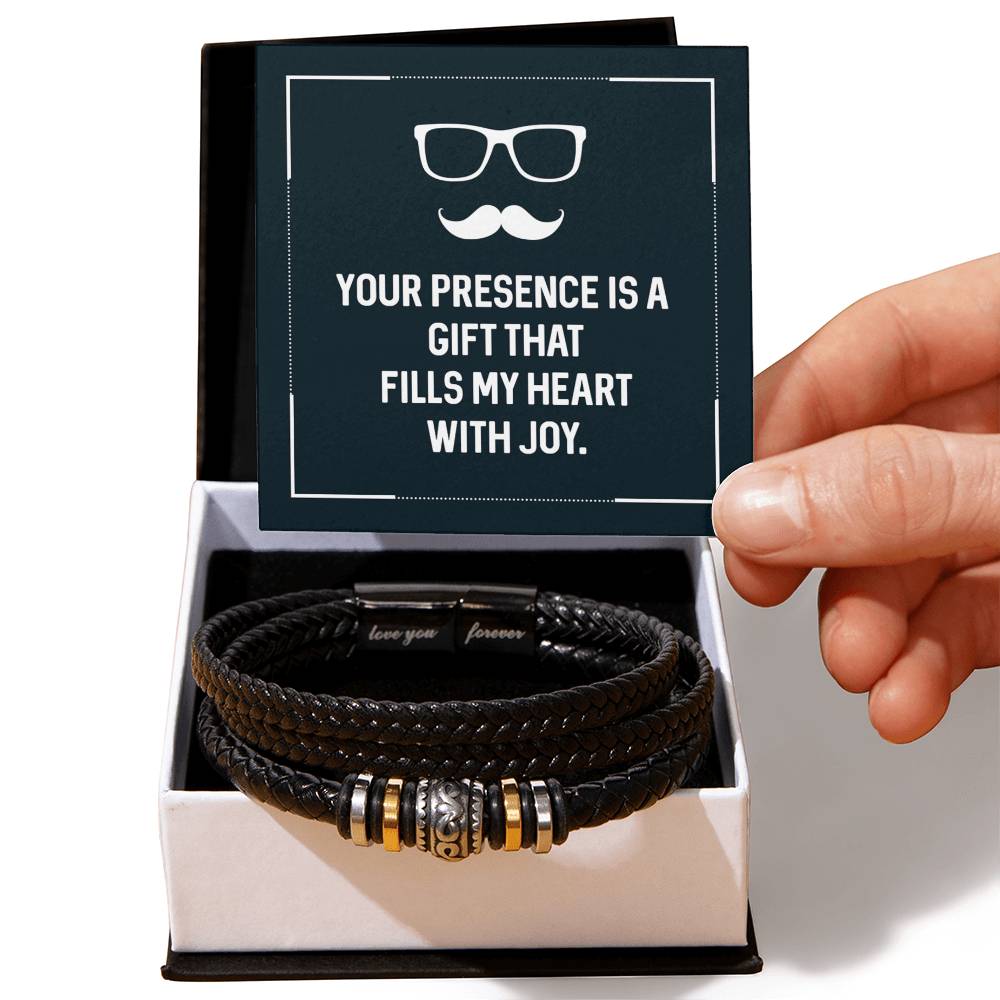 Your presence is a gift that fills my heart with joy Bracelet