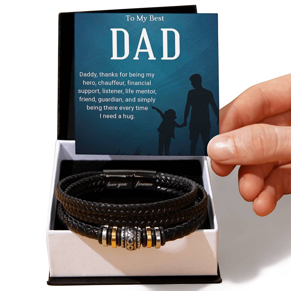 To My Best Dad - I Need A Hug Bracelet