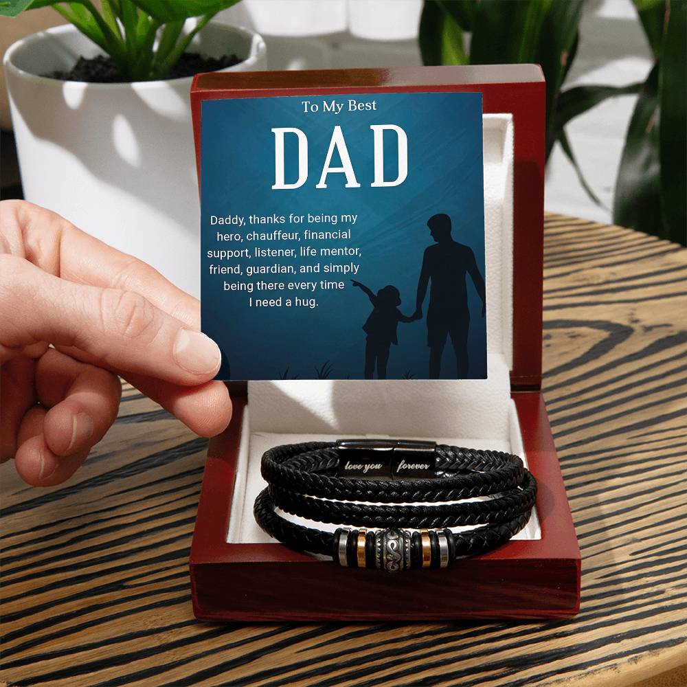 To My Best Dad - I Need A Hug Bracelet