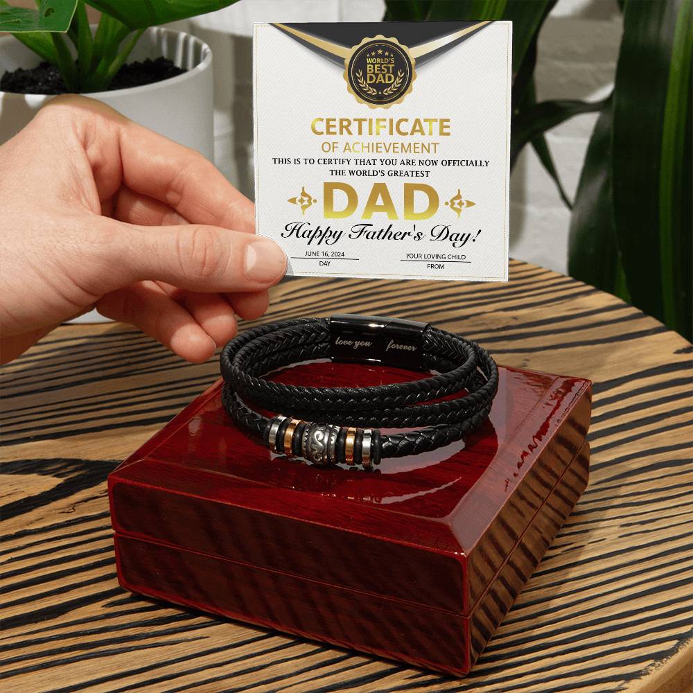 Dad-Certificate of Achievement-Bracelet