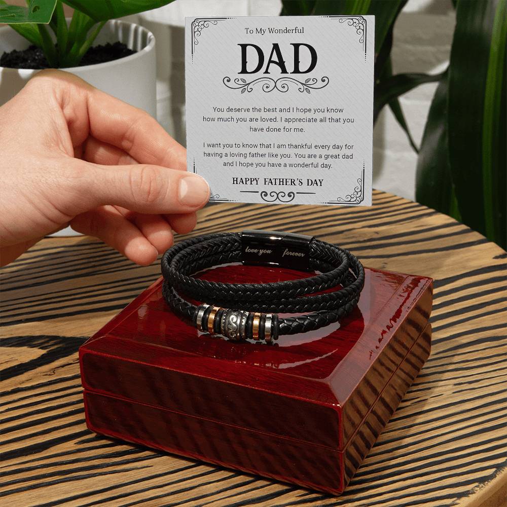 To My Wonderful Dad - Happy Father's Day Bracelet