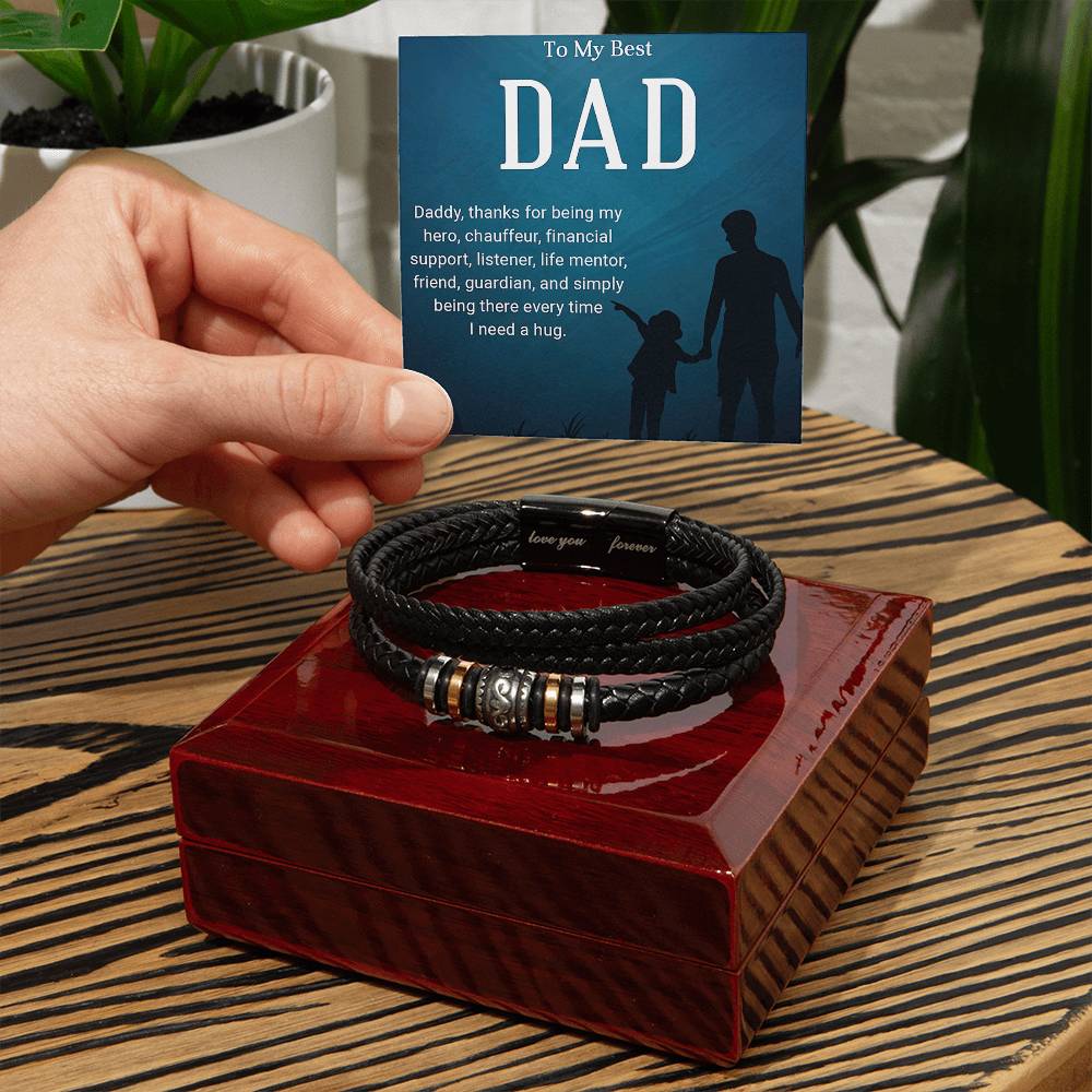 To My Best Dad - I Need A Hug Bracelet